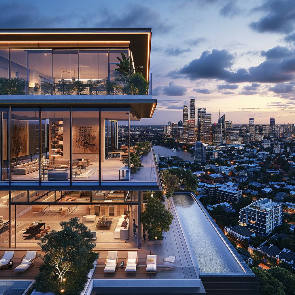 An Artistic Penthouse for Two: Quiet Luxury Redefined - D5 MAG - Design ... - Luxury Penthouse View Artistic Spaces Design