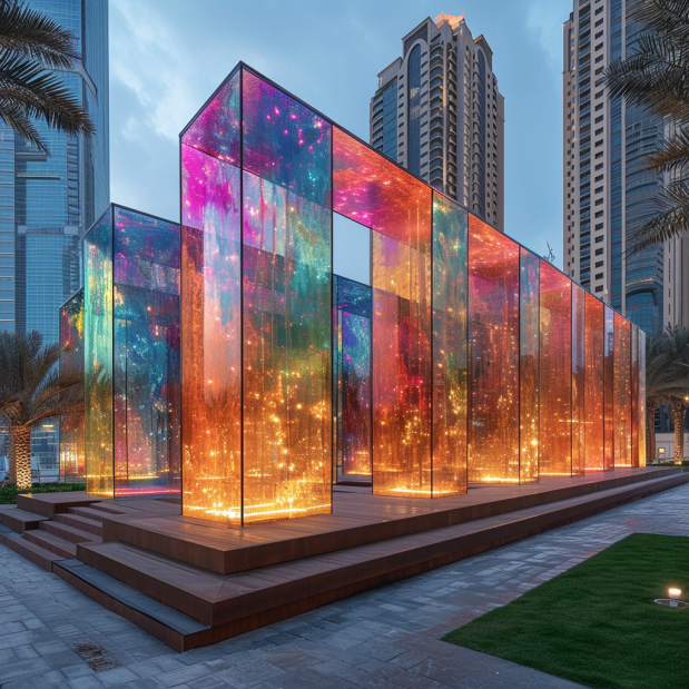 Artistic installations or cultural events at Dubai Marina.