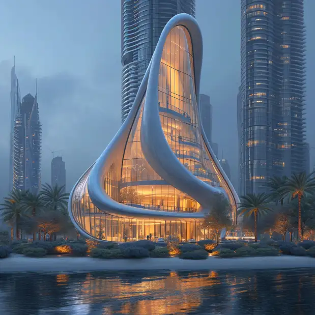 Evening View of Dubai’s Architectural Splendor, best architecture company in Dubai, The best interior decoration company in Dubai