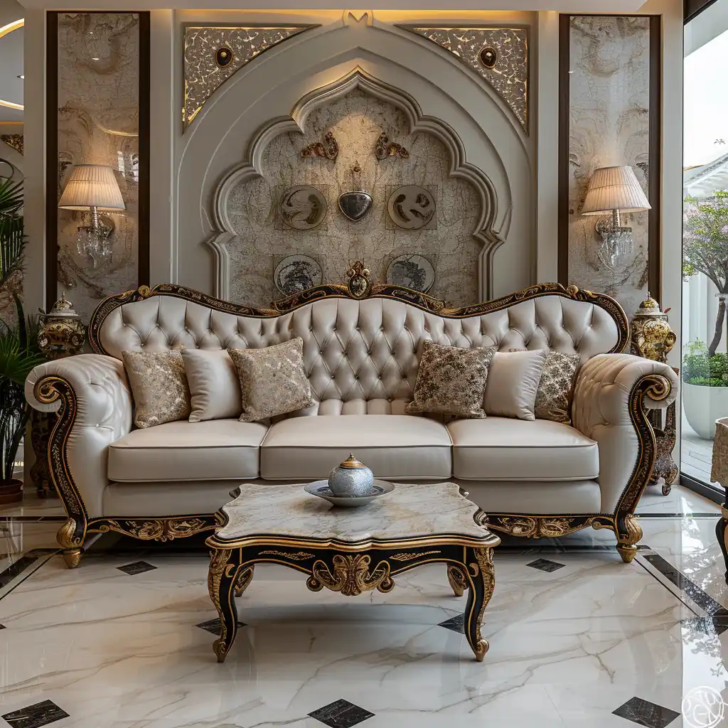 Interior Design from Concept to Execution Dubai, a luxurious, custom-designed interior space in Dubai